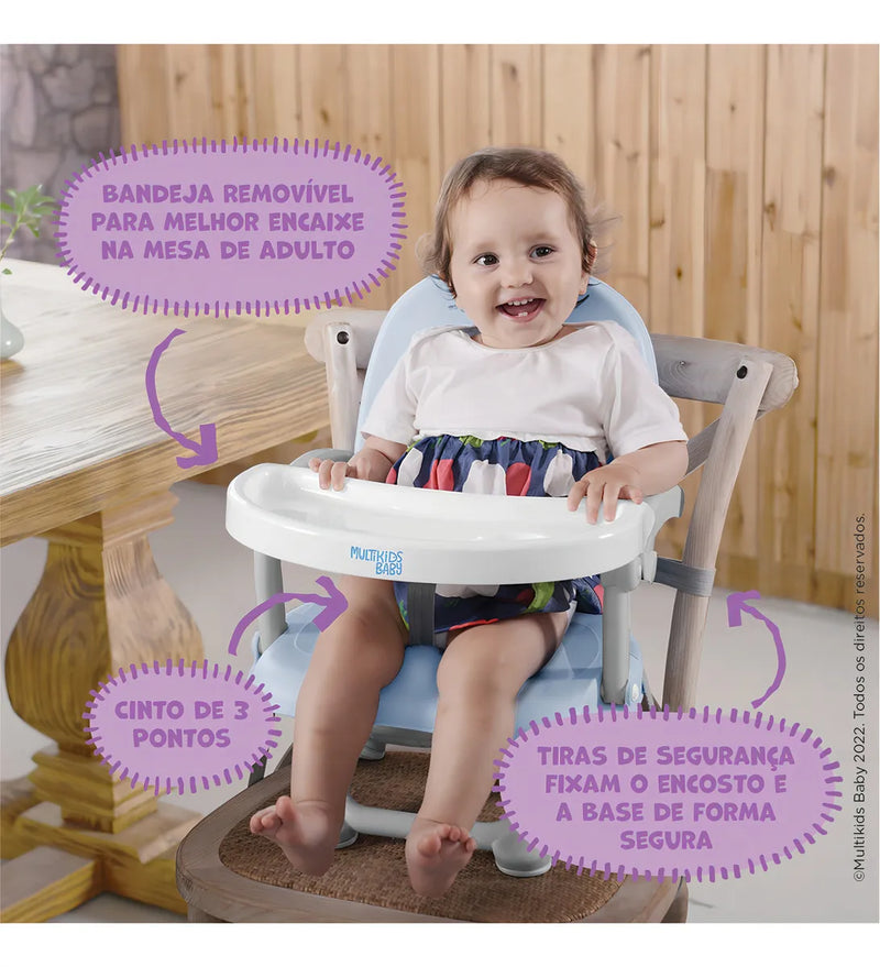 Silla elevadora de alimentación Peanuts de 6 a 15 kg, color rosa Bb108