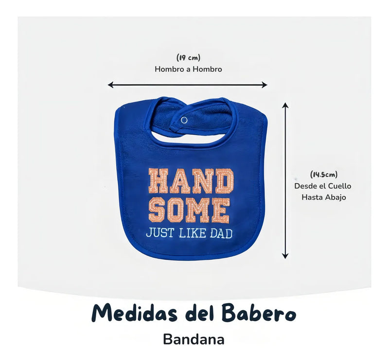 Baberos Para Bebes Impermeable Toalla 100% Algodon Pack 5pcs Handosm
