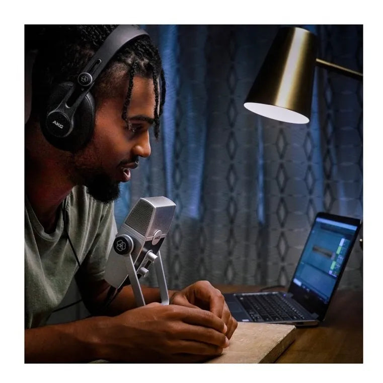 Micrófono AKG Lyra Condensador Estéreo color azul/plataS