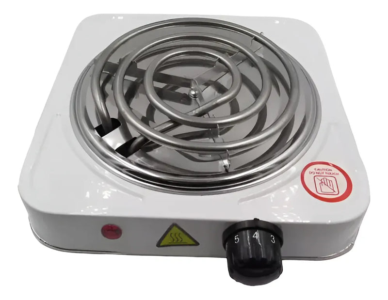 Estufa Eléctrica Sencilla Portátil De Un Puesto 1000w Blanco