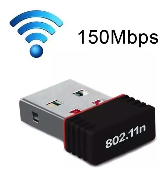 Adaptador Receptor Wifi Usb Tarjeta Nano 150mbps 802.11n Pc