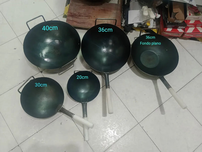 Wok O Paila 40 Cms Para Arroces (paisa, Chino Y Salteados). Negro