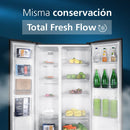 Nevecón Inverter Side By Side 480 Litros Brutos Mabe MSL480LPLSS0 Color Plateado