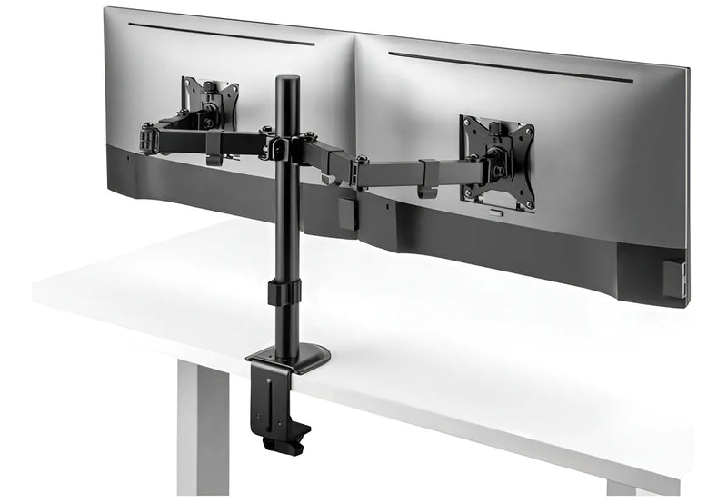 Soporte Para Monitor Doble Brazo De Acero Negro Ma301-22-000