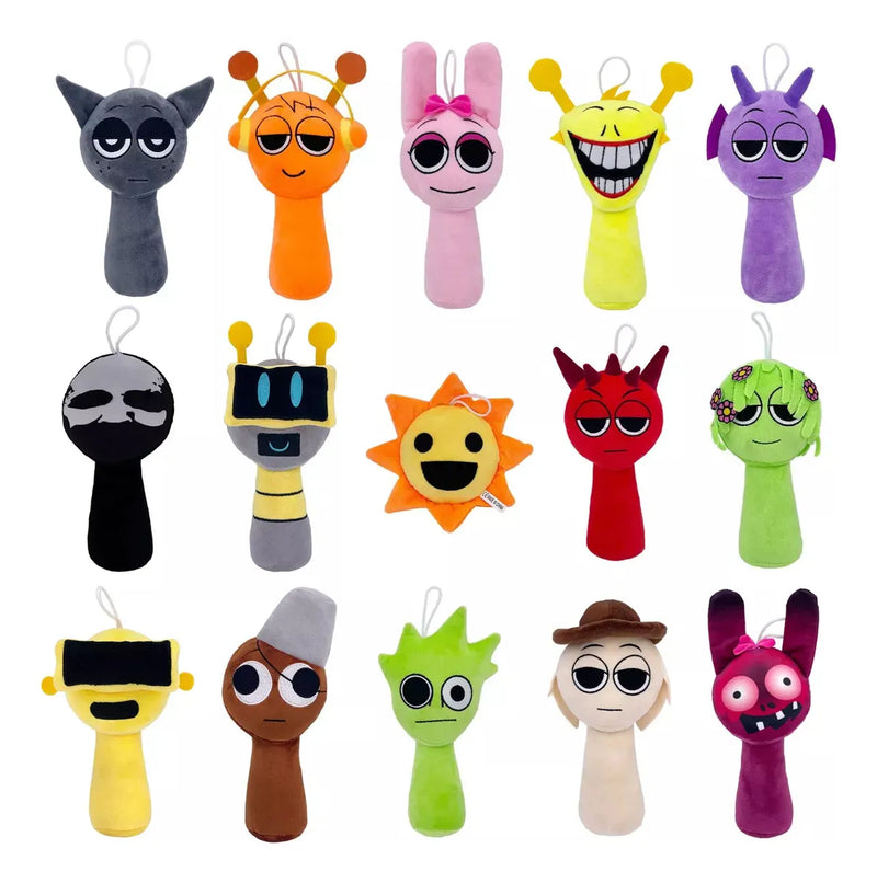 Juego musical de peluche para niños Sprunki Box Doll Color Fun Bot