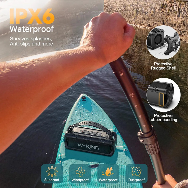 Altavoz Bluetooth W-king Potente Con Batería 24h