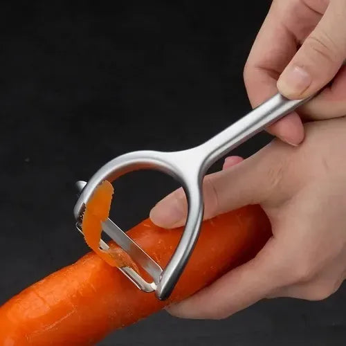 Pelador Papa Fruta Y Verdura Acero Inoxidable Antideslizante Plateado