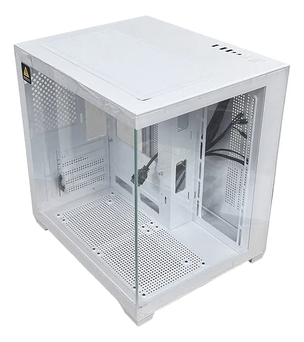 Gabinete Chasis Para Pc Gamer Pecera Argb Blanco + 3 Cooler
