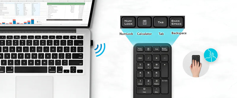 Teclado Numerico Inalambrico Para Pc O Notebook Genius 1000 Teclado Negro Idioma Español Latinoamérica