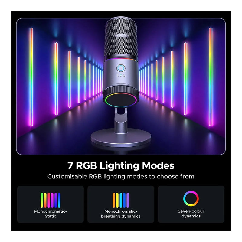 UGREEN Micrófono USB RGB botón de silencio 24bit/96kHz CM769 35629