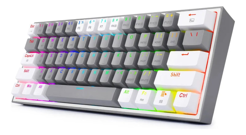 Teclado Bluetooth Redragon Fizz K616 Rgb Gris Blanco Español Idioma Español España