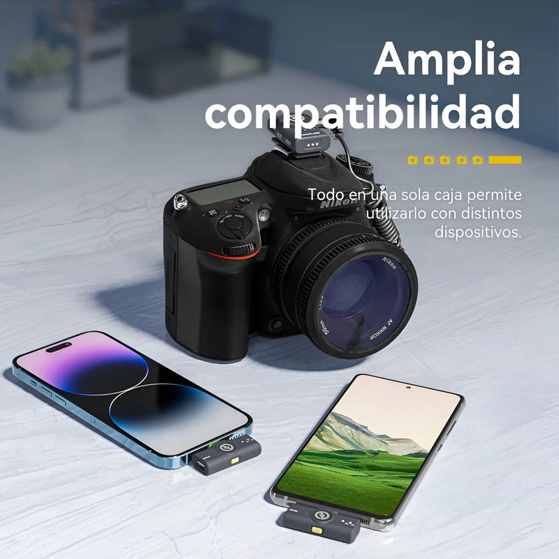 Hollyland Lark M2 Combo Duo Microfono Ios Android Dslr Apple Color Negro