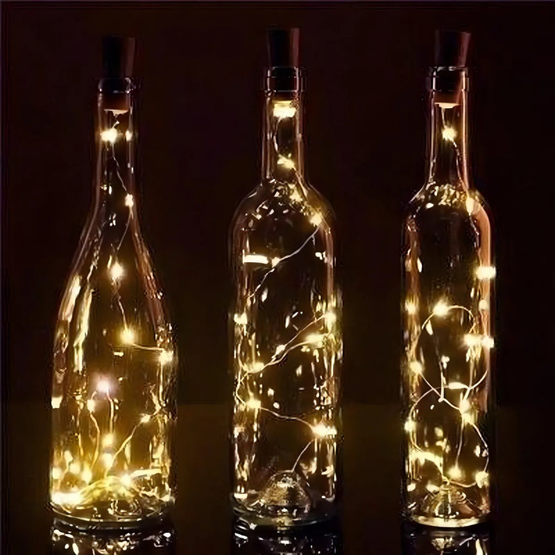 Luces Corcho Hada Alambre Micro Led Boda Deco Blanco Calido