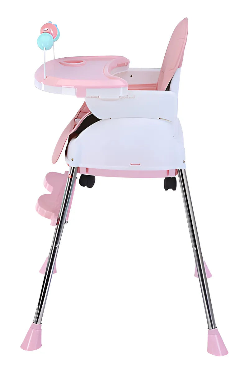 Silla Comedor Para Bebe 3 En 1 color Rosa SBEBE-1RS