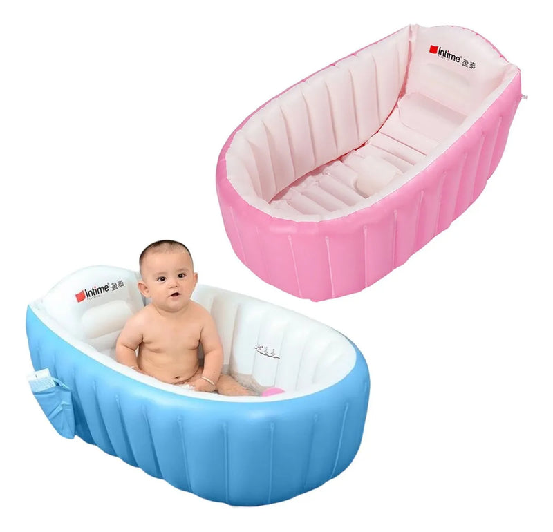 Tina Bañera Bebe Inflable Acolchada Cómoda Piscina Portátil Diseño