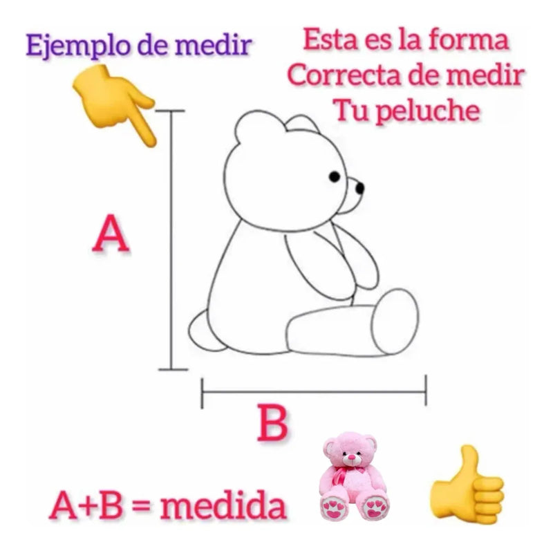 Oso Peluche Gigante 2 Metros Marrón Claro +moño +3 Globos Marrón
