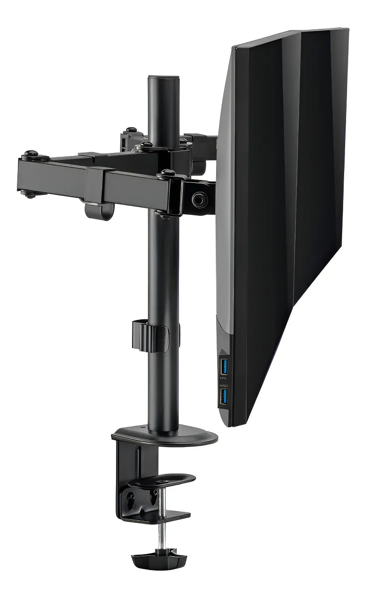 Soporte Para Monitor Doble Brazo De Acero Negro Ma301-22-000