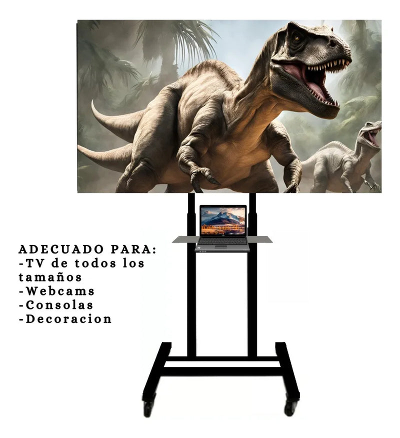 Soporte Pedestal Para Tv Móvil Con Ruedas De 32-65 Negro