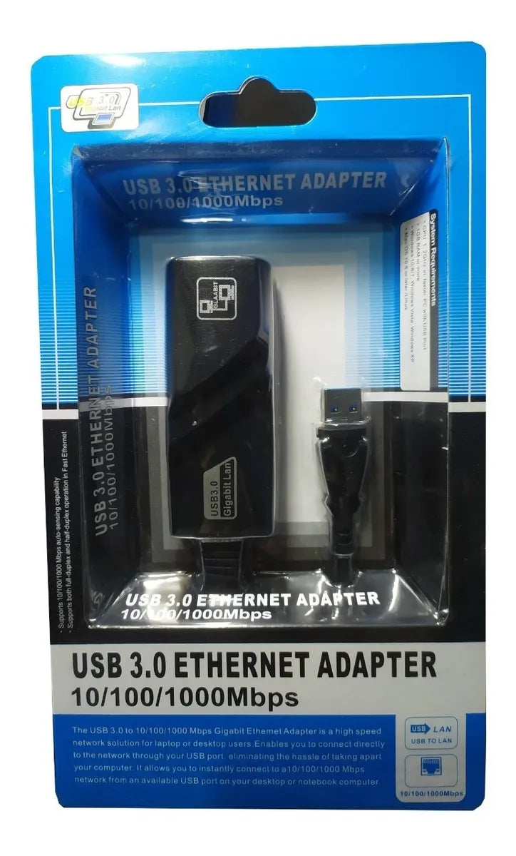 Adaptador Convertidor Usb 3.0 A Ethernet Rj45 10/100/1000