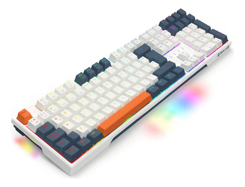 Teclado Gamer Redragon Trundle K668wbo Rgb Spanish Teclado Blanco Idioma Español