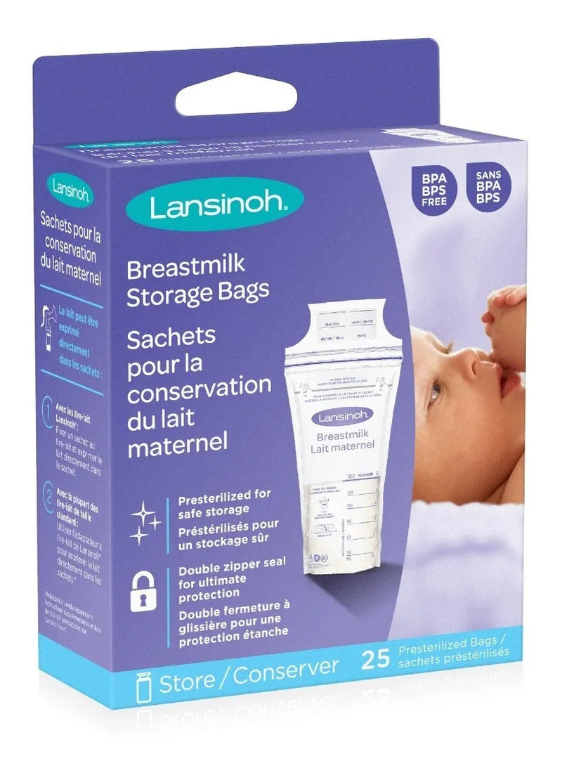 Bolsas Almacenamiento Leche Materna Lansinoh | 25 Unidades