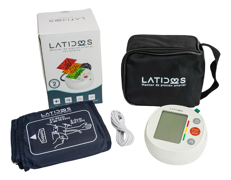 Tensiómetro Digital Latidos Altavoz + Termometro Buzzle Blanco