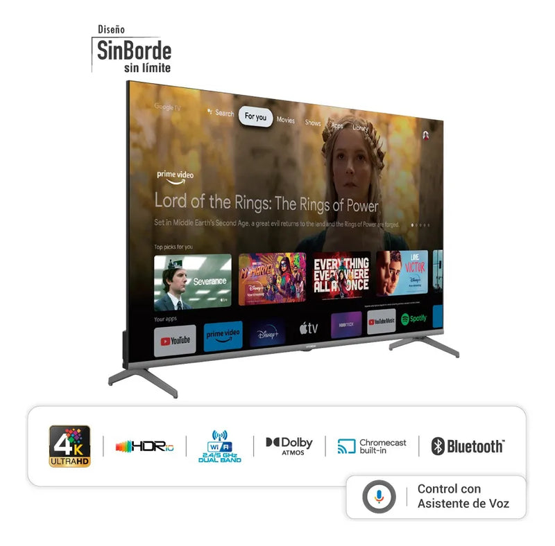 Televisor 50 Pulgadas Qled Google Tv + Parlante Bluetooth