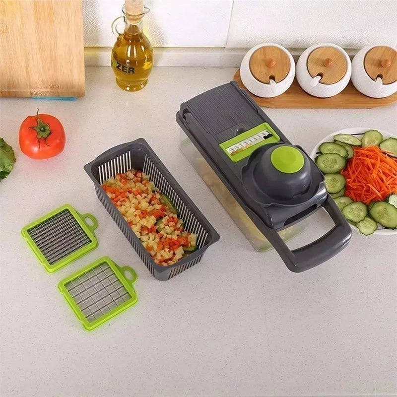 Mandolina Cortador Verduras Multi Picador Vegetales Verde