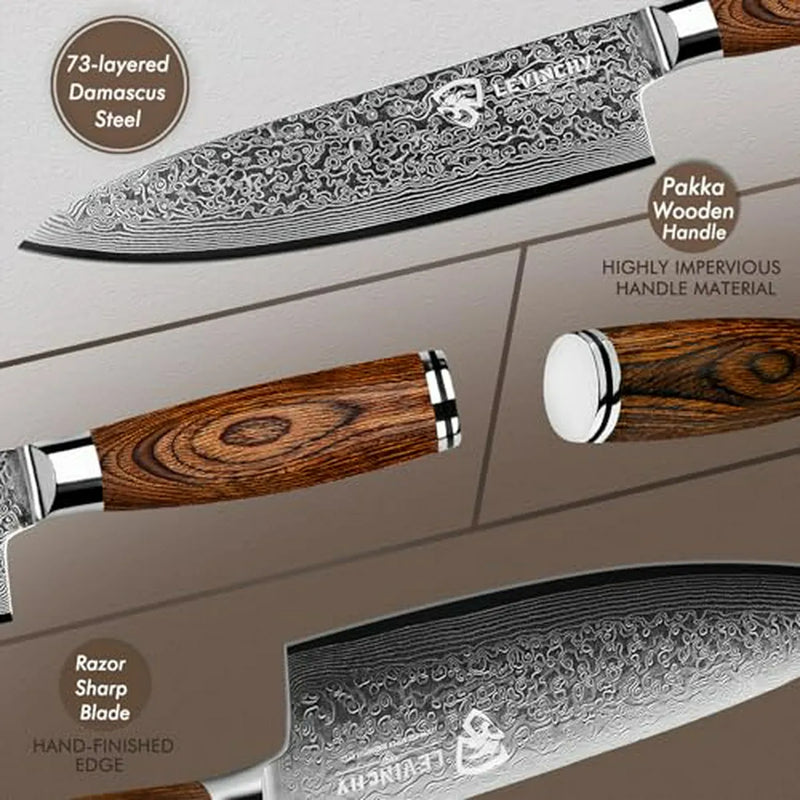 Cuchillo Chef Damasco 8 Profesional Acero Inoxidable Pakka