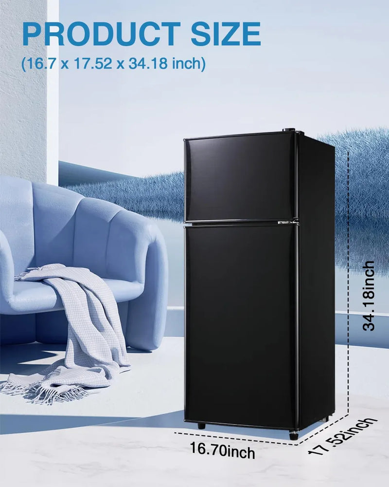 Refrigerador Compacto Retro 3.5 Pies Cúbicos Doble Puerta