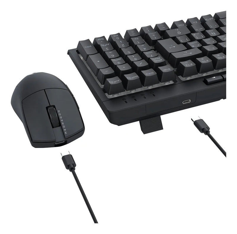 Kit Teclado/ Mouse/ Diadema/ Mousepad Redragon S147 Negro