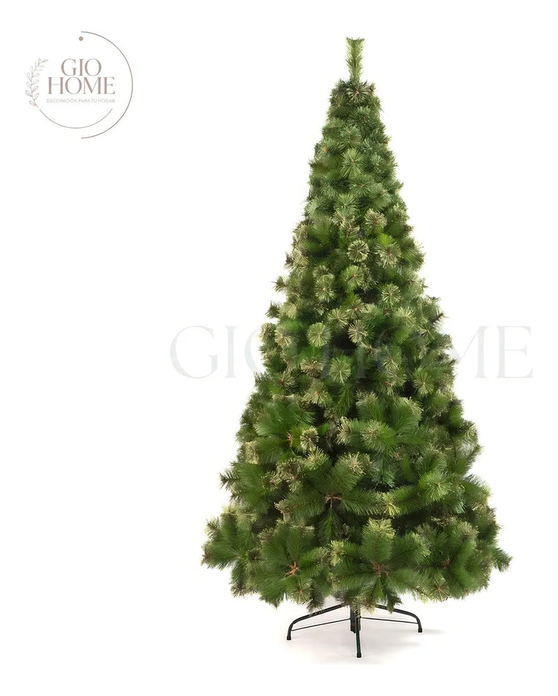 Arbol De Navidad Noruega 2.00m 442 Puntas Gio Home Pino Navideño Look Natural Base Metalica Artificial Para Decoracion Con Bolas Adornos Extensiones Cintas Bombillos Botas Campanas Luces Estrella Noel