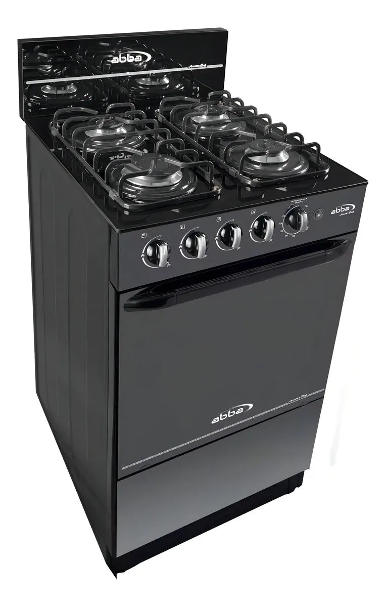 Estufa De Piso Con Horno Abba 4 Pts Gn Ag101-5n Negro