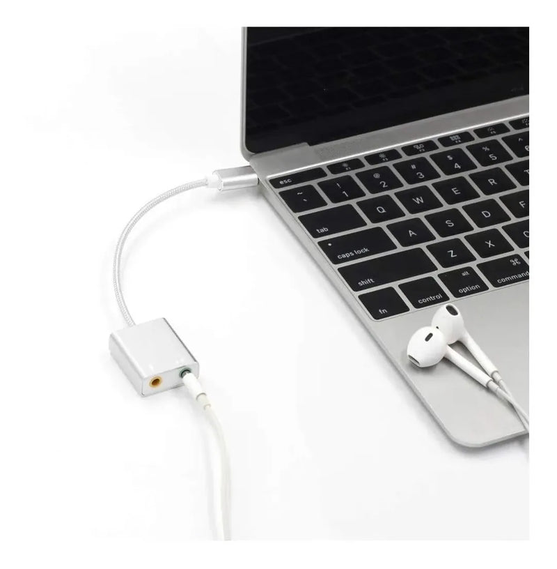 Tarjeta Externa De Audio Con Conector Tipo C 7.1 Virtual