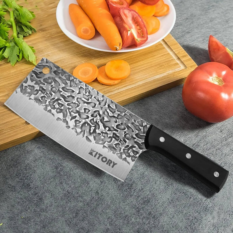 Cuchillo Achuela Profecional Chef Alto Carbono Madera