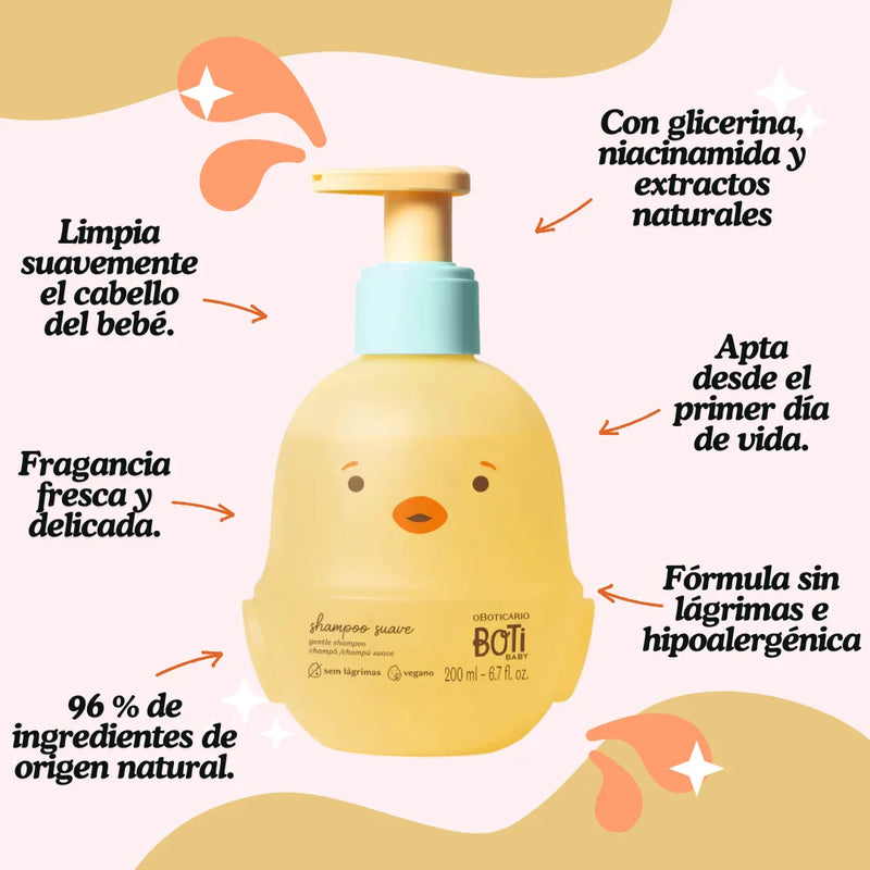 Shampoo Para Bebé Suave Boti Baby - O Boticario
