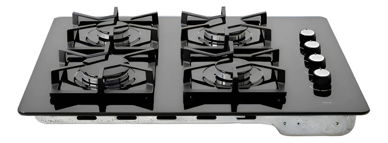 Estufa De Empotrar Tandoori Cristal 66x54 Gas Natural Haceb Color Negro