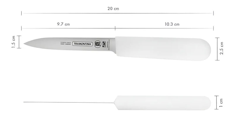 Cuchillo Mondador Profesional 4 In - Tramontina Color Blanco