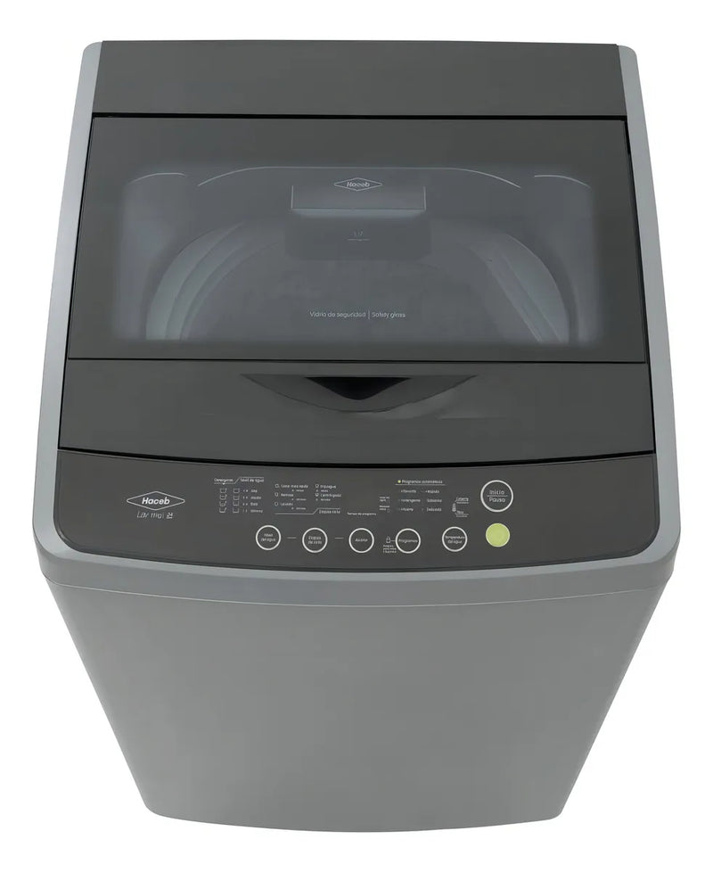 Lavadora Haceb Digital Carga Superior 11 Kg Grafito