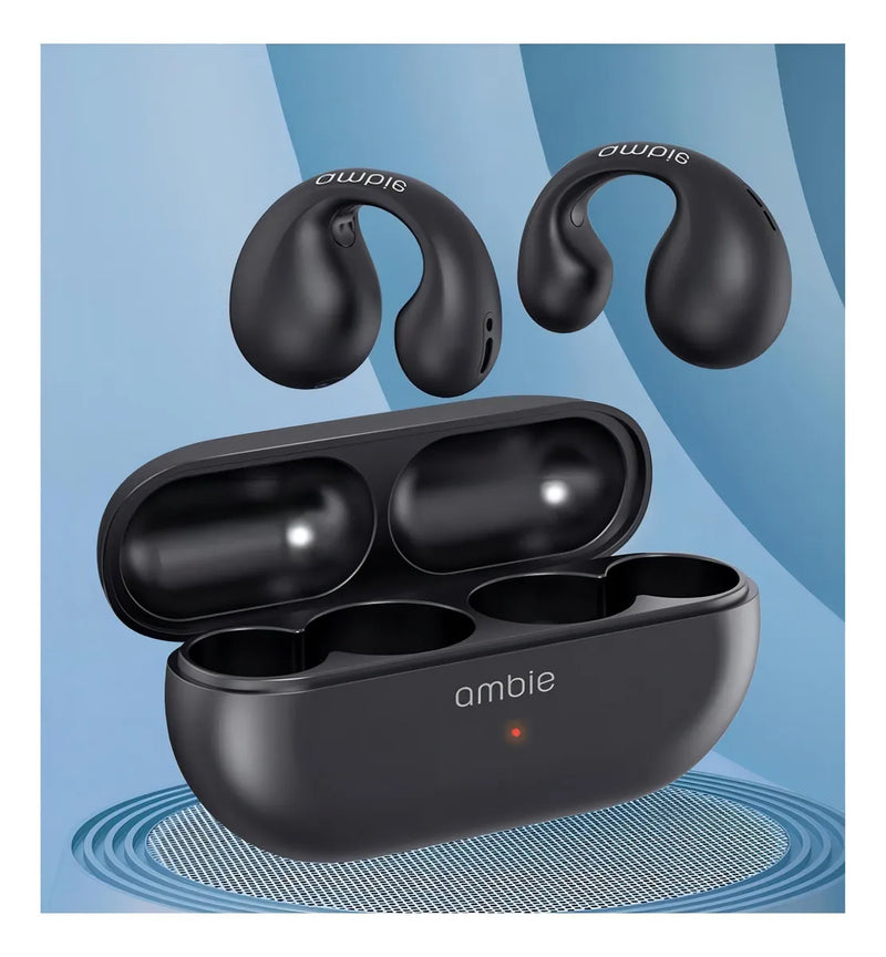 Auriculares inalámbricos Bluetooth Ambie Sound Earcuffs, color negro