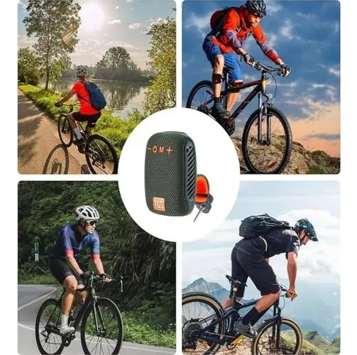 Altavoz Portátil De Bluetooth Para Bicicleta Color Militar