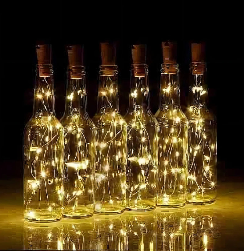 Luces Corcho Hada Alambre Micro Led Boda Deco Blanco Calido