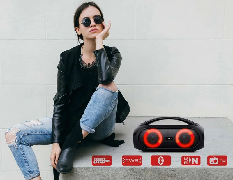 Parlante Portátil Aiwa Aws500bt Bluetooth Tws 40 W Rms