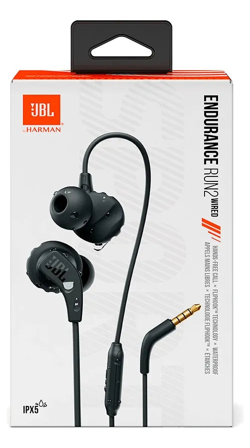 Auriculares Jbl Endurance Run 2 Black P3 con cable