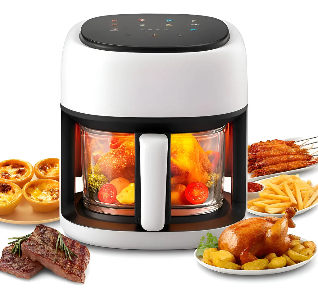 Freidora De Aire Digital 8 Litros Schaffhuasen 1500w Blanca Blanco
