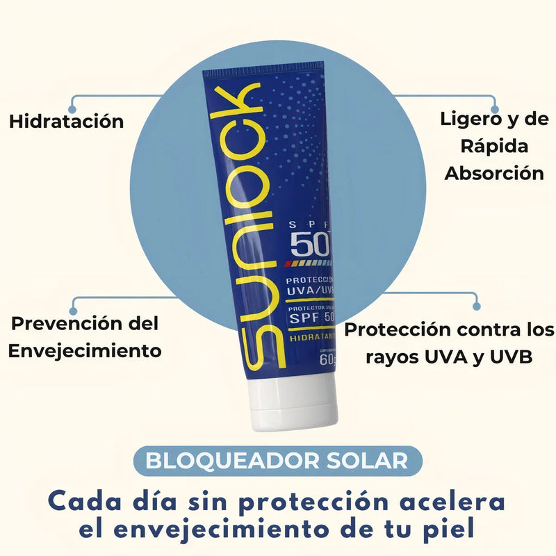 Bloqueador Solar Corporal Diario Piel Sensible Playa Spf 50