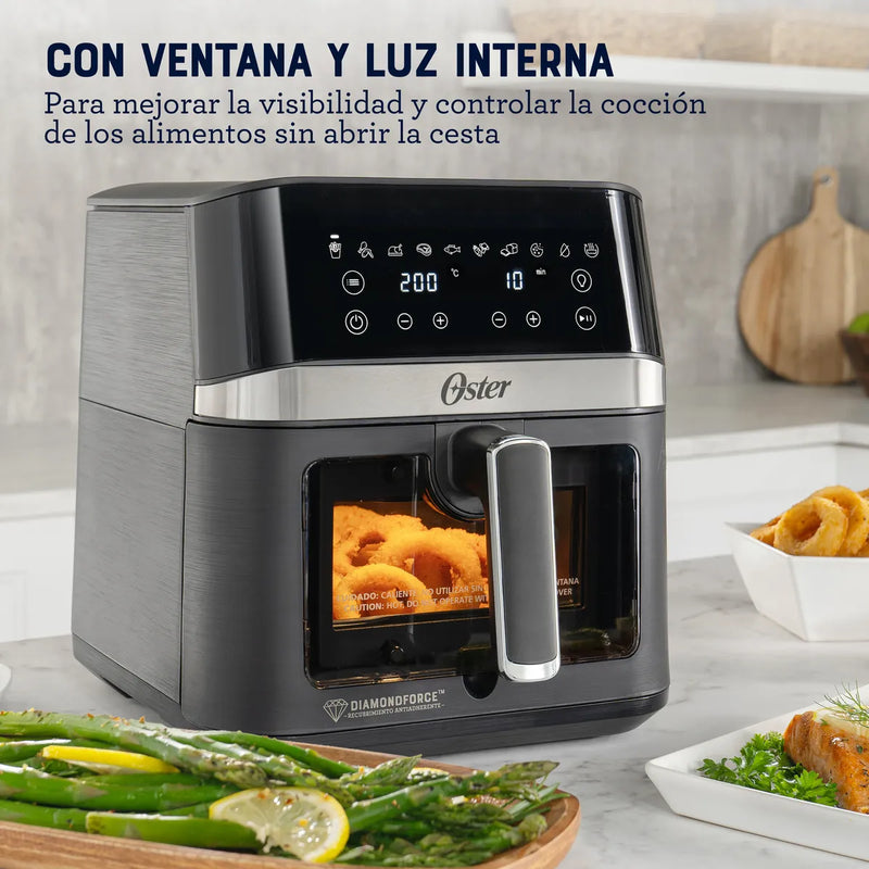 Oster® Freidora De Aire, Panel Digital, Capacidad 6 Litros Color Negro
