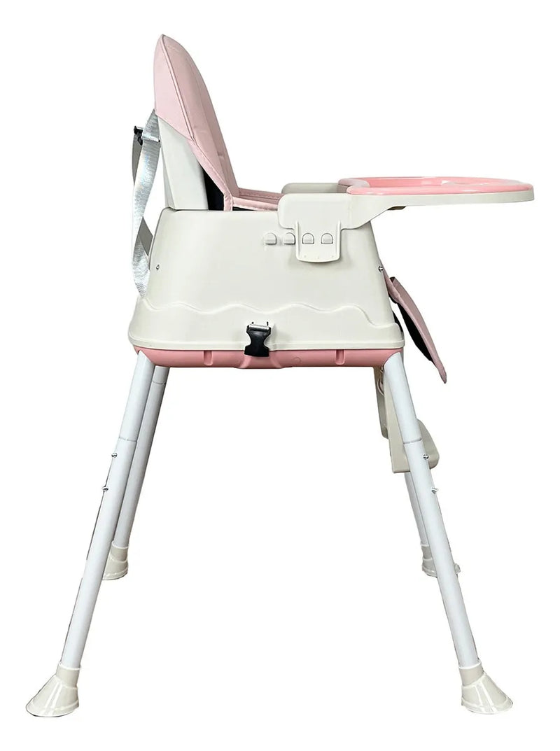 Silla Comedor Bebe 3en1 Happy Baby Zoe Color Rosa