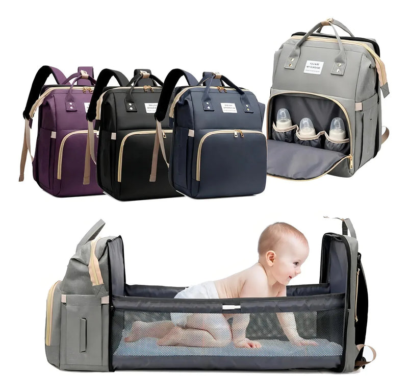 Maleta Bolso Pañalera Cambiador Baby Shower Cuna Expandible Color Segun disponibilidad Diseño de la tela Liso