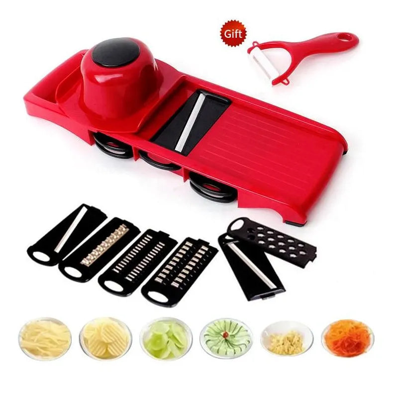 Cortador De Cocina Rallador De Verduras Mandoline 6 En 1